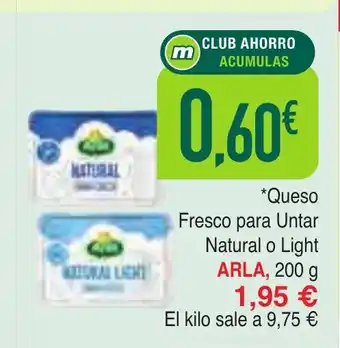Masymas ARLA Queso Fresco para Untar Natural o Light oferta