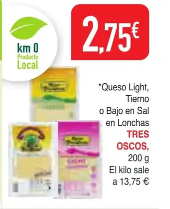 Masymas TRES OSCOS Queso Light Tierno o Bajo en Sal oferta