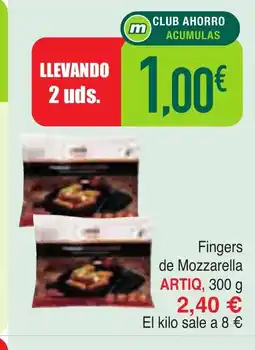 Masymas ARTIQ Fingers de Mozzarella oferta