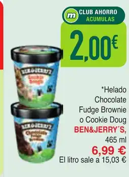 Masymas BEN&JERRY'S Helado Chocolate Fudge Brownie o Cookie Doug oferta