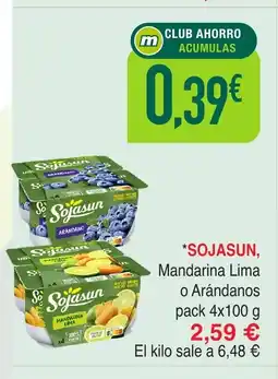 Masymas SOJASUN, Mandarina Lima o Arándanos oferta
