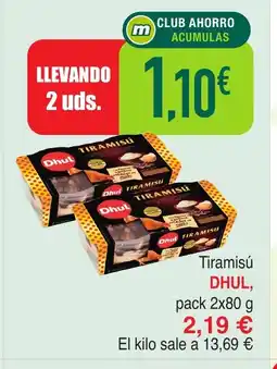 Masymas DHUL Tiramisú oferta