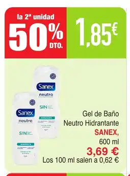 Masymas SANEX Gel de Baño Neutro Hidrantante oferta