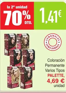 Masymas PLAETTE Coloración Permanente Varios Tipos oferta