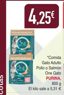 Masymas PURINA Comida Gato Adulto Pollo o Salmón oferta