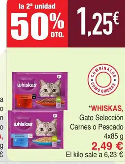 Masymas WHISKAS, Gato Selección Carnes o Pescado oferta