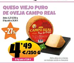 AhorraMas Queso viejo puro de oveja campo real oferta