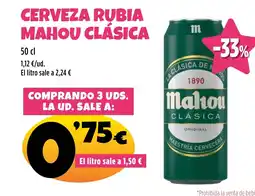 AhorraMas MAHOU CLÁSICA Cerveza rubia oferta