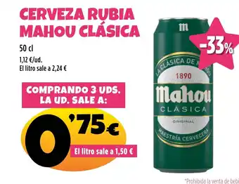 AhorraMas MAHOU CLÁSICA Cerveza rubia oferta