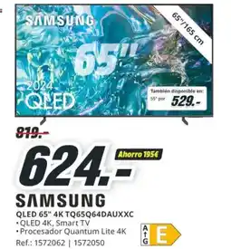 MediaMarkt SAMSUNG QLED 65" 4K TQ65Q64DAUXXC oferta