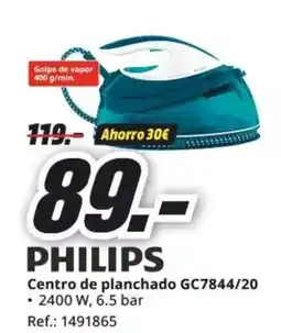 MediaMarkt Centro de planchado GC7844/20 oferta