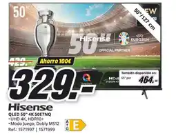 MediaMarkt HISENSE QLED 50" 4K 50E7NQ oferta