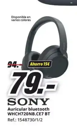 MediaMarkt SONY Auricular bluetooth oferta