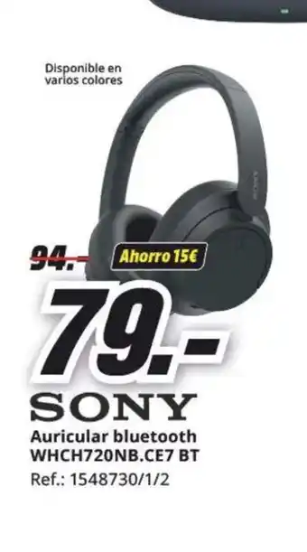 MediaMarkt SONY Auricular bluetooth oferta