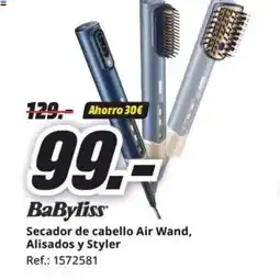 MediaMarkt BABYLISS Secador de cabello Air Wand, Alisados y Styler oferta