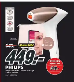 MediaMarkt PHILIPS Depiladora IPL Lumea Prestige S9900 BRI951 oferta