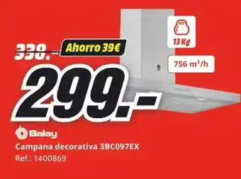 MediaMarkt BALAY Campana decorativa 3BC097EX oferta