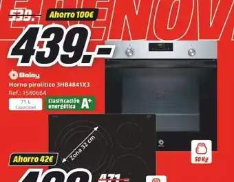 MediaMarkt BALAY Horno pirolítico 3HB4841X3 oferta