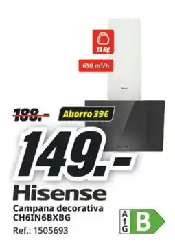 MediaMarkt HISENSE Campana decorativa CH6IN6BXBG oferta