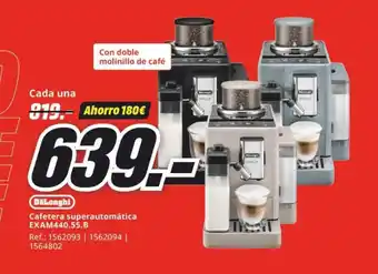 MediaMarkt DELONGHI Cafetera superautomática EXAM440.55.B oferta