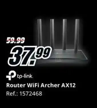 MediaMarkt TP LINK Router WiFi Archer AX12 oferta