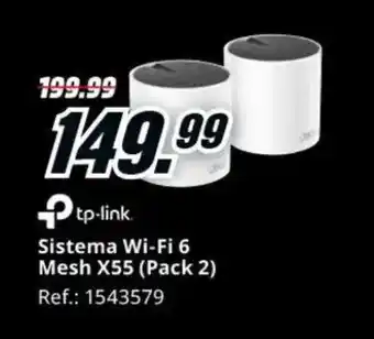 MediaMarkt TP LINK Sistema Wi-Fi 6 Mesh X55 oferta