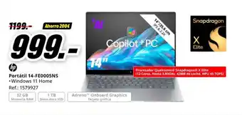 MediaMarkt HP Portátil 14-FE0005NS oferta