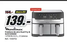 MediaMarkt MOULINEX Freidora de aire Dual Fry & Grill EZ905D oferta