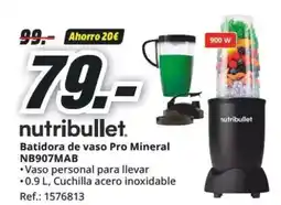 MediaMarkt NUTRIBULLET Batidora de vaso Pro Mineral NB907MAB oferta