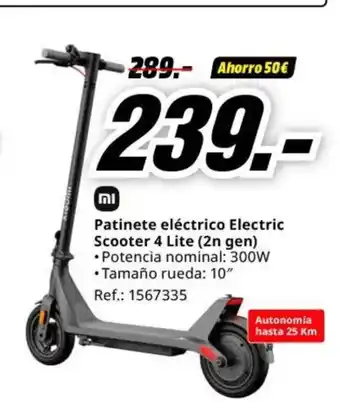MediaMarkt Patinete eléctrico Electric Scooter 4 Lite (2n gen) oferta