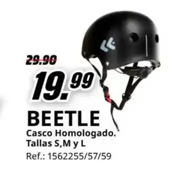 MediaMarkt BEETLE Casco Homologado. Tallas S, M y L oferta