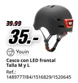 MediaMarkt Casco con LED frontal Talla My L oferta