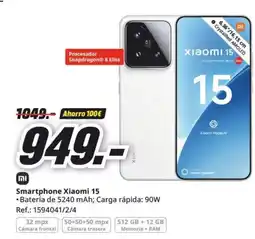 MediaMarkt Smartphone Xiaomi 15 oferta