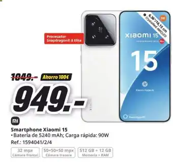 MediaMarkt Smartphone Xiaomi 15 oferta