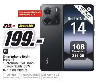 MediaMarkt Smartphone Redmi Note 14 oferta