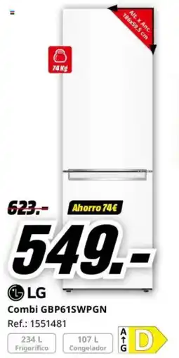MediaMarkt LG Combi GBP61SWPGN oferta