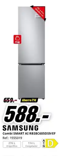 MediaMarkt SAMSUNG Combi SMART AI RB38C605DS9/EF oferta