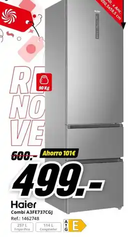 MediaMarkt HAIER Combi A3FE737CGJ oferta