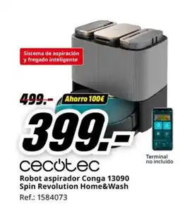 MediaMarkt CECOTEC Robot aspirador Conga 13090 Spin Revolution Home&Wash oferta