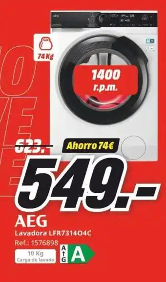 MediaMarkt AEG Lavadora LFR731404C oferta