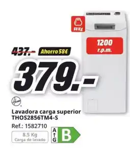 MediaMarkt Lavadora carga superior THOS2856TM4-S oferta