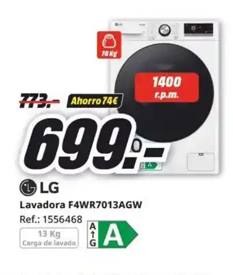 MediaMarkt LG Lavadora F4WR7013AGW oferta