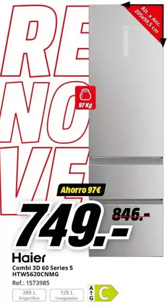 MediaMarkt HAIER Combi 3D 60 Series 5 oferta