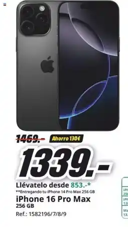 MediaMarkt iPhone 16 Pro Max oferta
