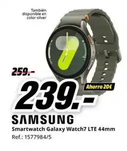 MediaMarkt SAMSUNG Smartwatch Galaxy Watch7 LTE 44mm oferta