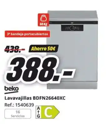MediaMarkt BEKO Lavavajillas BDFN26640XC oferta
