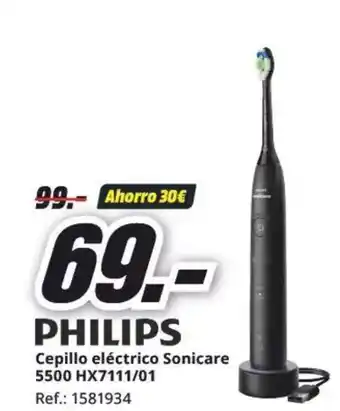 MediaMarkt PHILIPS Cepillo eléctrico Sonicare 5500 HX7111/01 oferta