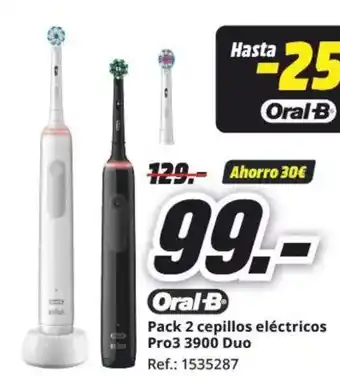 MediaMarkt ORAL B Pack 2 cepillos eléctricos oferta