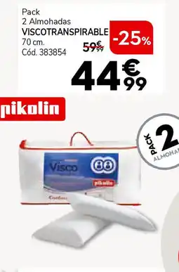 Conforama PIKOLIN Pack 2 almohadas viscotranspirable oferta