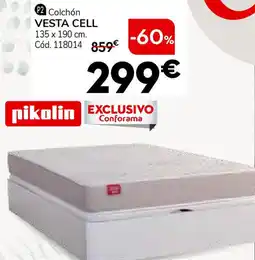 Conforama PIKOLIN Colchón vesta cell 135 x 190 cm oferta